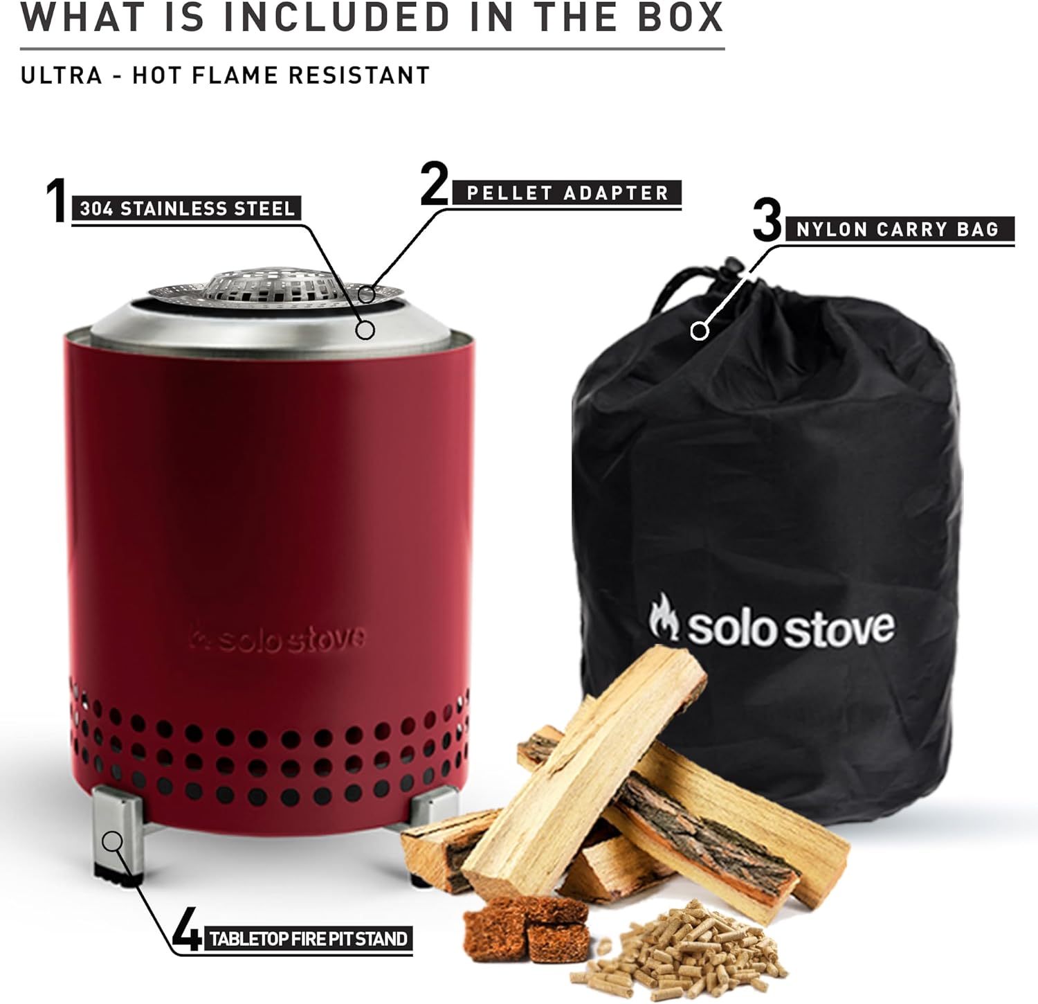 Solo Stove Mesa Firepit - Compact & Smokeless Outdoor Fire Pit for Camping, Backyard, Patio - White (SSMESA FG BONE) | Portable Bonfire for Relaxing Evenings & Gatherings