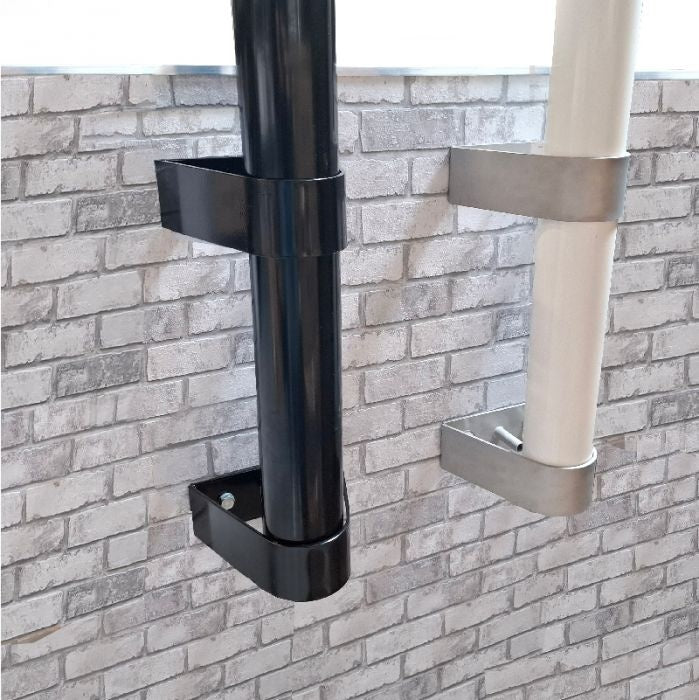 Sturdy 2-Meter Camera Mast with 90mm Diameter & Stainless Steel Wall Brackets - Perfect for Outdoor Security Cameras and Surveillance Systems