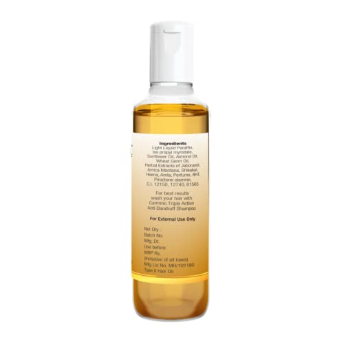 Carmino Anti Dandruff Hair Oil for Scalp Treatment - 100ml (Pack of 2) - Natural Itchy Scalp Relief & Hair Growth Solution - Perfect for Dry, Flaky Scalp & Dandruff Control at Home