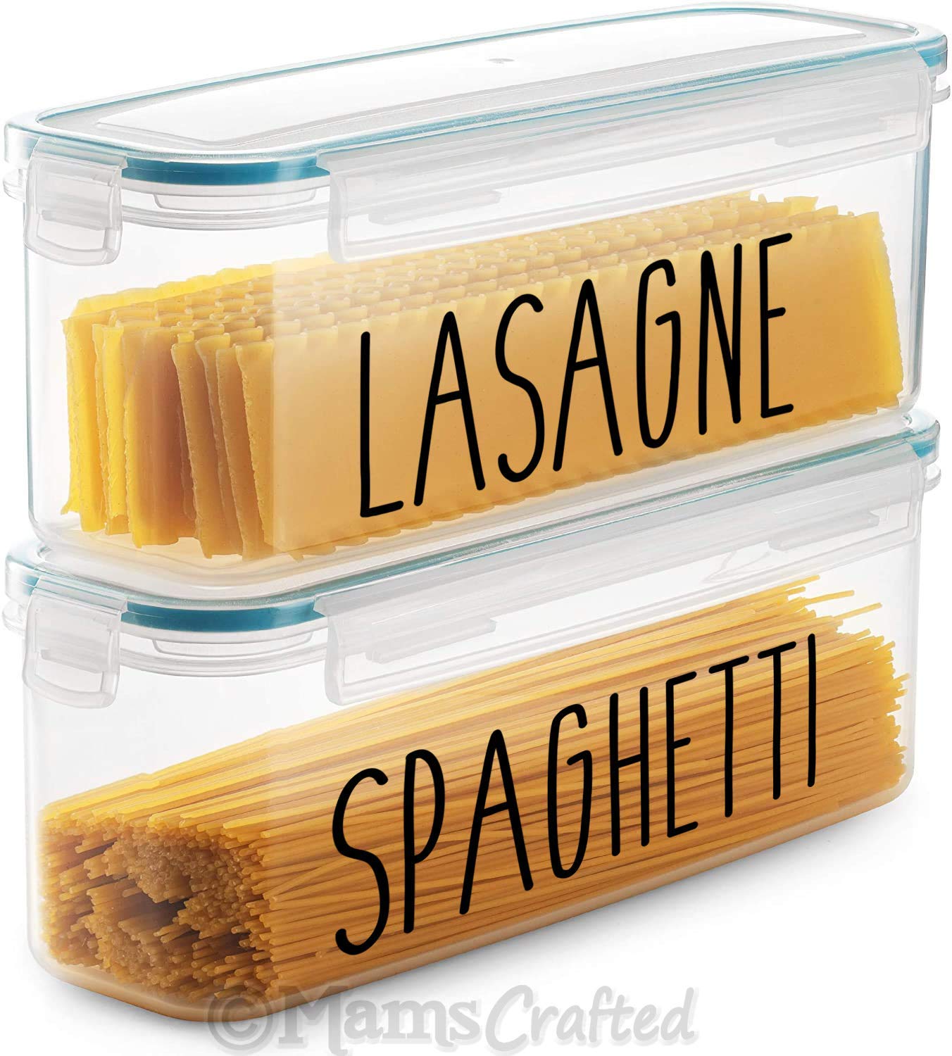Kitchen Canister Decals & Pantry Labels Set - Reusable Food Storage Stickers for Jars, Containers & Canisters - Perfect for Kitchen Organization & Pantry Storage - Ideal for Home, Office & Restaurant Use