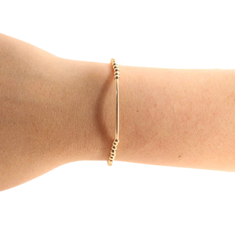Beaded Blondes Gold Bar Bracelet - Elegant Stackable Jewelry for Women | Perfect for Layering, Everyday Wear & Special Occasions