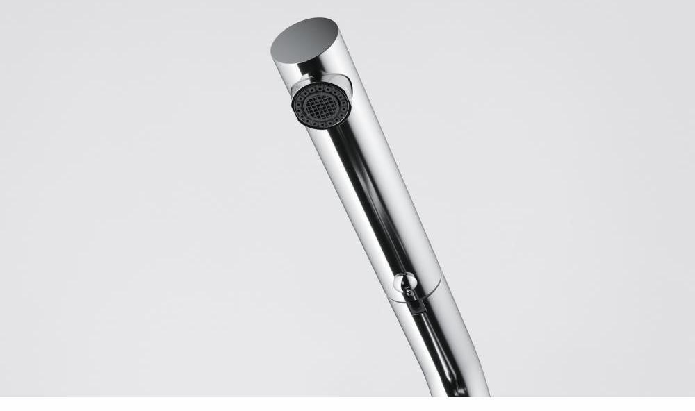 Franke Active Kitchen Faucet with Pullout Spray - Brushed Nickel/Stone Grey Finish | Modern High-Arc Design for Easy Washing & Food Prep | Perfect for Busy Home Cooks & Professional Chefs