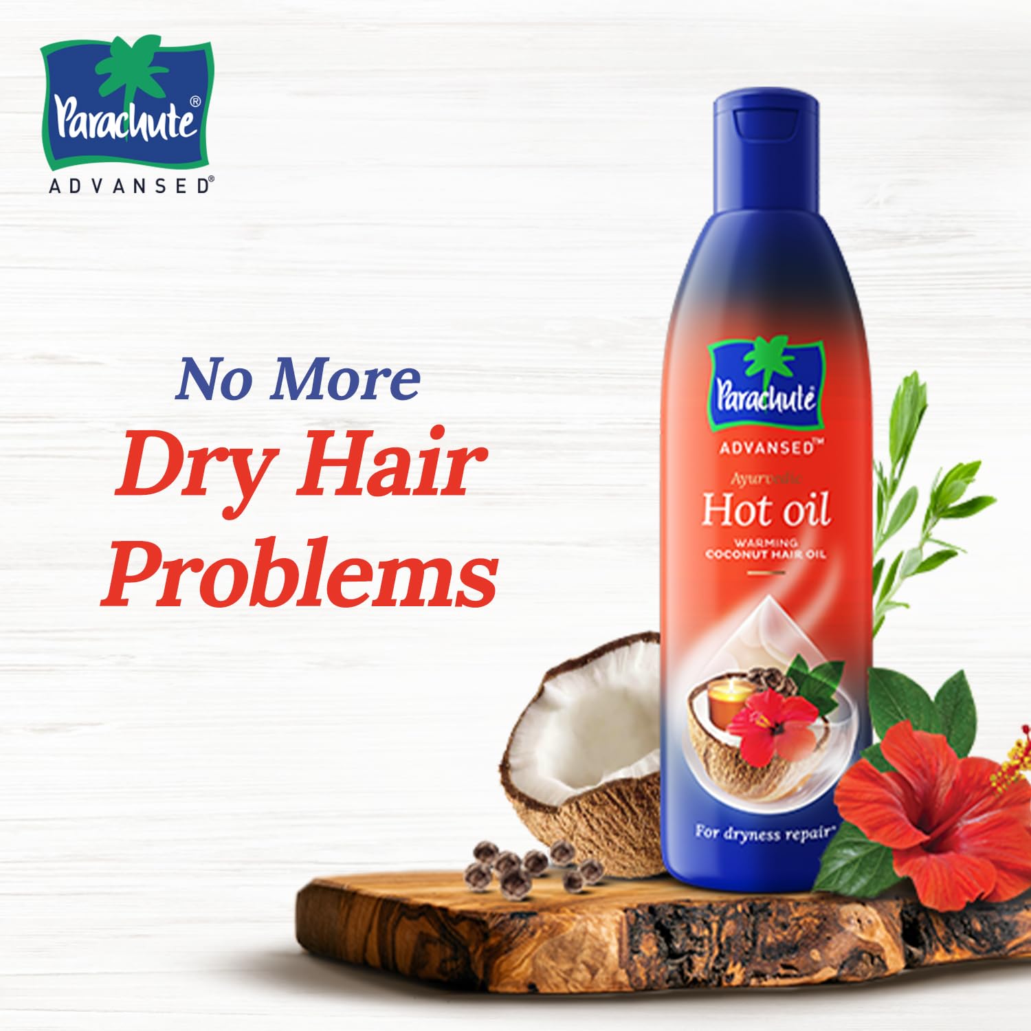 Parachute Advanced Ayurvedic Hot Oil - 190ml | Natural Hair Care for Dry & Damaged Hair | Perfect for Deep Conditioning & Scalp Massage at Home