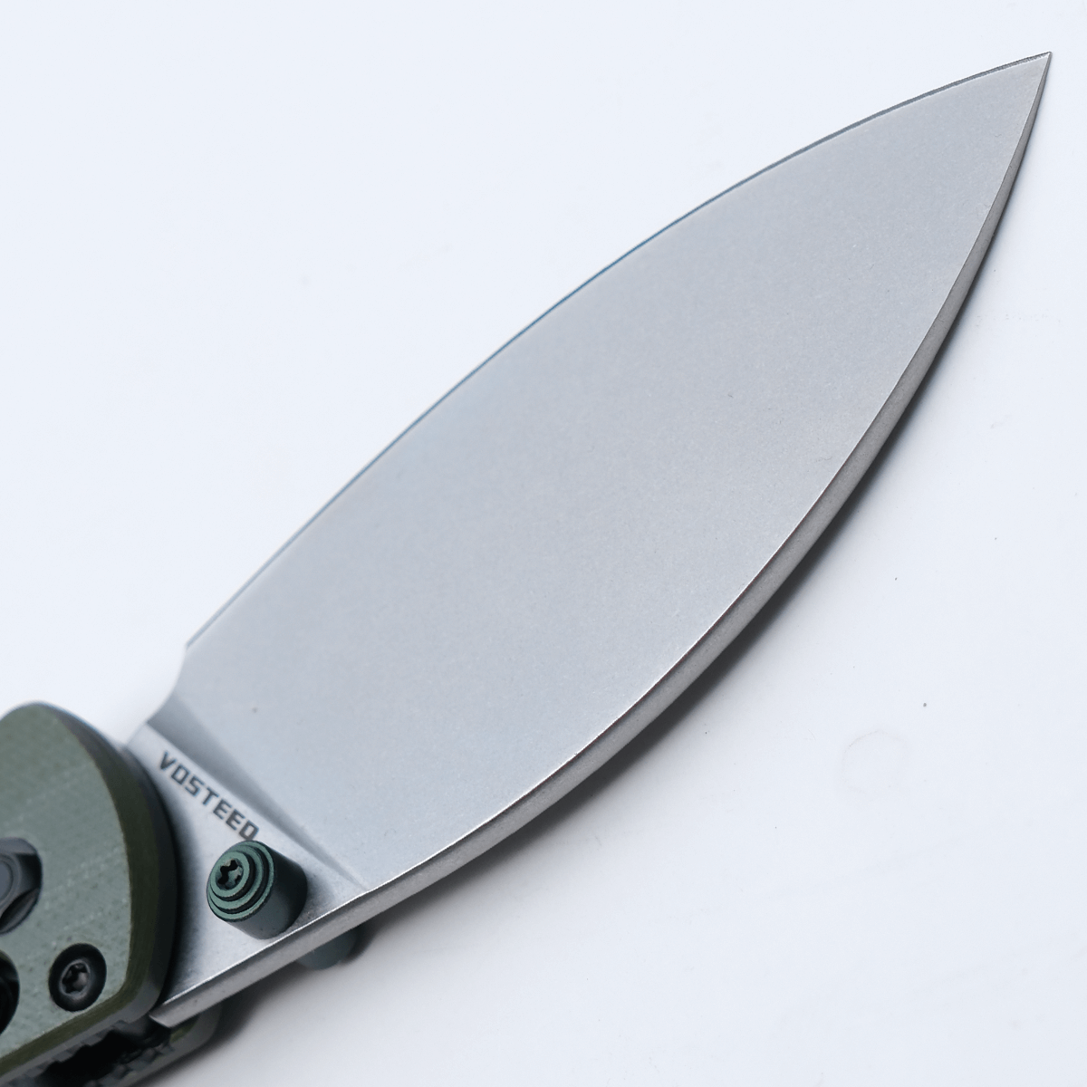 Vosteed Mini Nightshade Folding Knife - Nitro V Stonewash Blade, Green G10 Handle, Canada Exclusive (Model A0210) | EDC, Outdoor Camping, Survival & Everyday Carry Pocket Knife