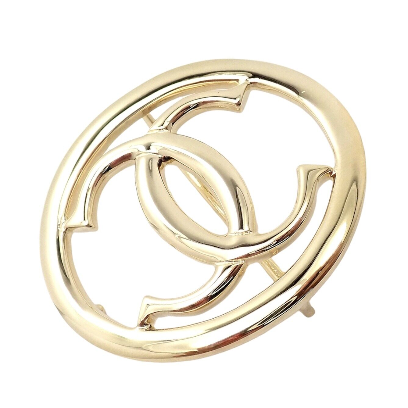 Authentic Cartier 18k Yellow Gold Signature Classic Large Double C Belt Buckle - Luxury Designer Buckle for Belts, Perfect for Formal Events & High-End Fashion Accessories