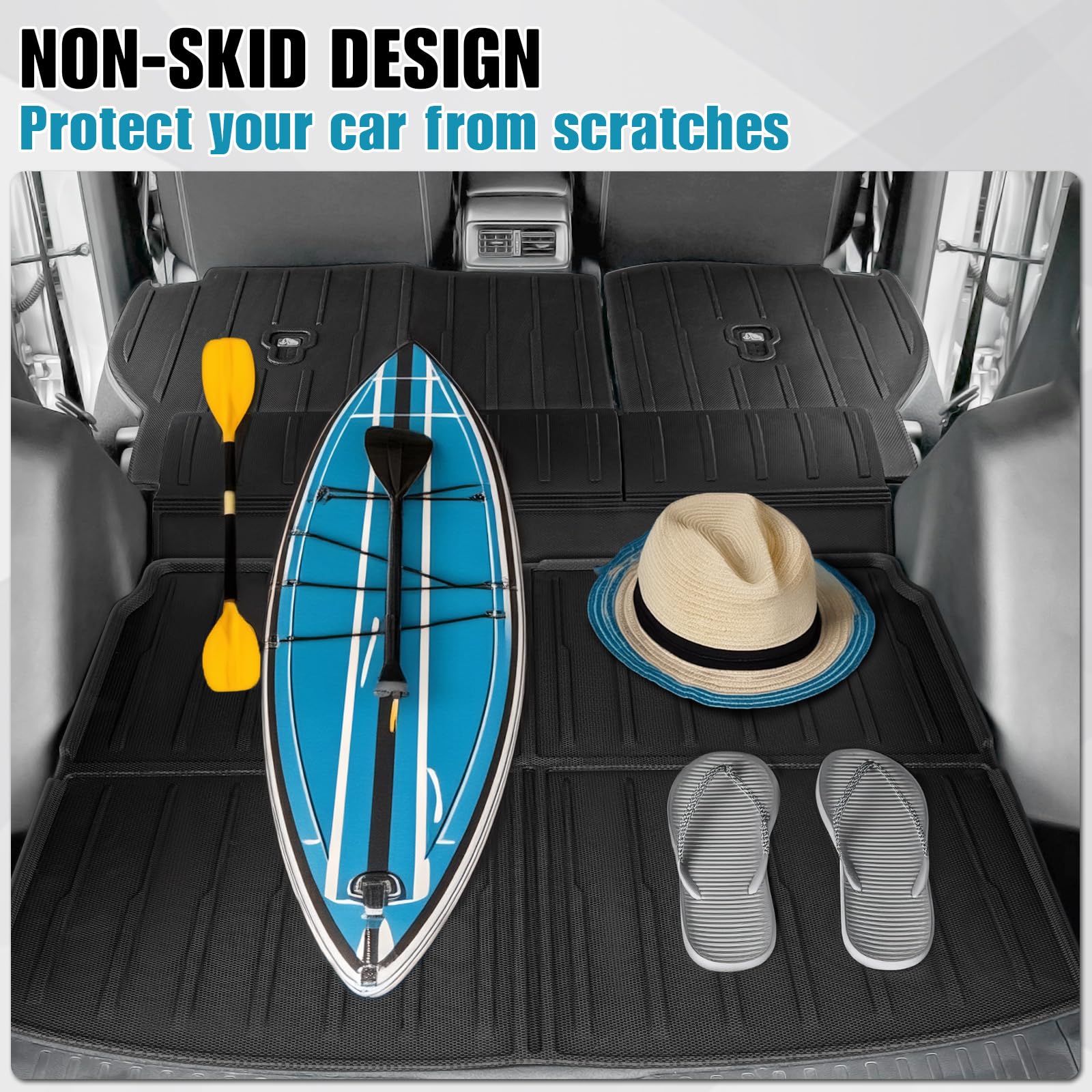 All-Weather Floor Mats for Honda CR-V 2023 2024 2025 - Complete Set with Trunk Liner, Backrest Protectors & Door Sill Guards | Durable Car Accessories for SUV Protection & Easy Cleaning