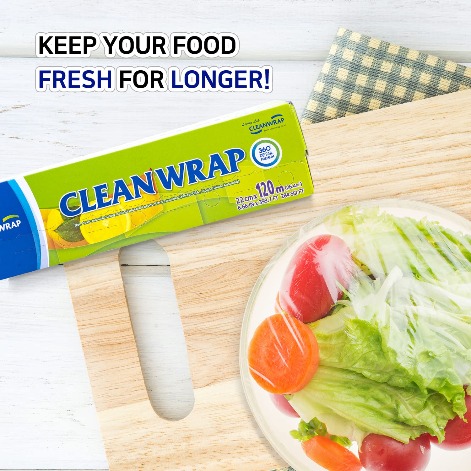 BPA Free Plastic Wrap for Food - 11.81in x 393.7ft Clear Press & Seal Wrap (3 Pack) | Food Safe, Transparent Wrapping Paper for Baked Goods, Meal Prep & Leftovers | Ideal for Kitchen Storage, Picnics & Party Platters