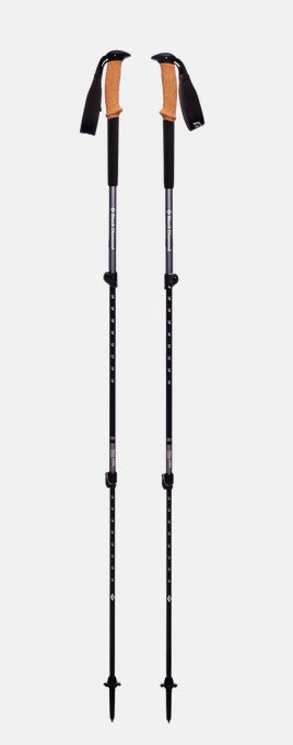Black Diamond Trail Cork Trekking Poles - Lightweight Hiking & Walking Sticks for Men & Women, Adjustable Aluminum Poles with Cork Grips - Perfect for Backpacking, Trail Running & Mountain Climbing