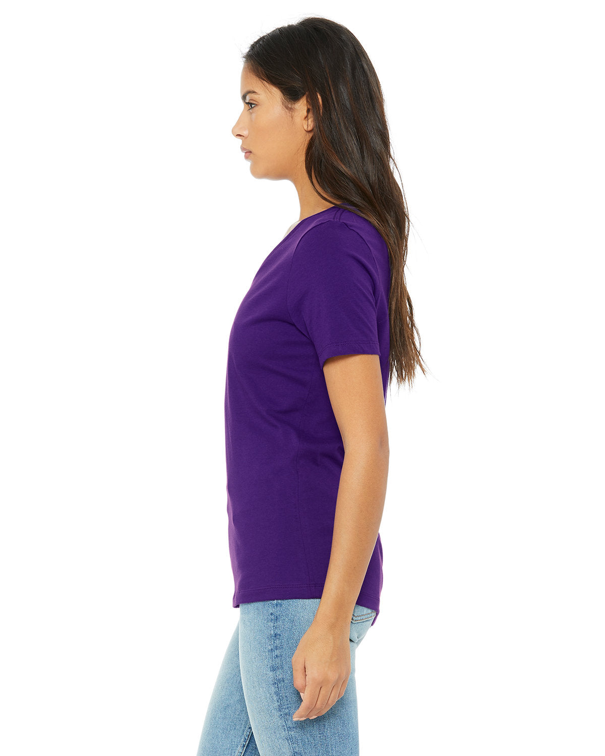 Bella + Canvas 6405 Women's Relaxed Fit Jersey V-Neck T-Shirt - Soft Cotton Tee for Casual Wear, Workout & Everyday Comfort