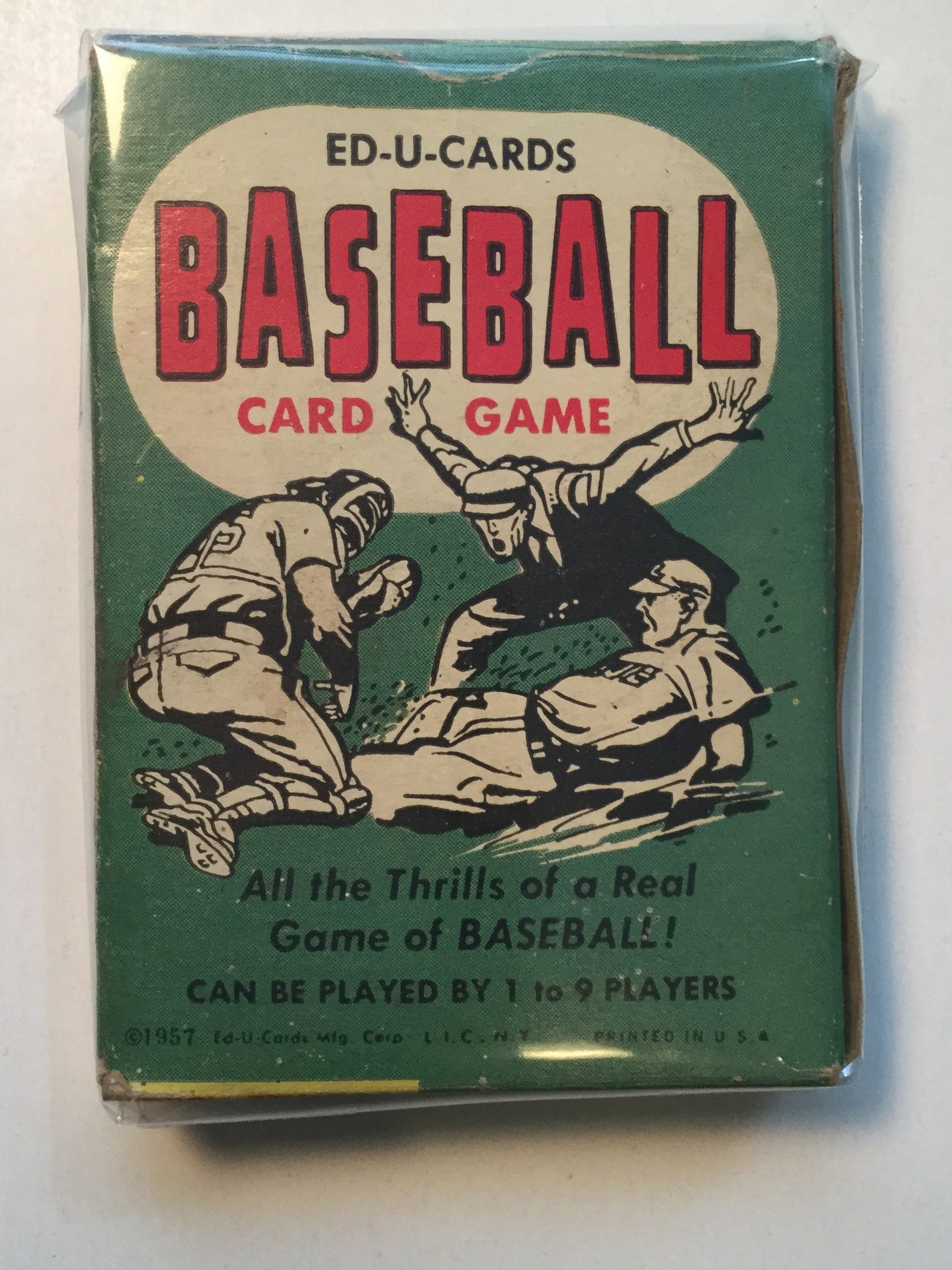 Vintage 1957 Baseball Educational Card Game Set in Collectible Box - Perfect for Sports Fans, History Enthusiasts & Classroom Learning