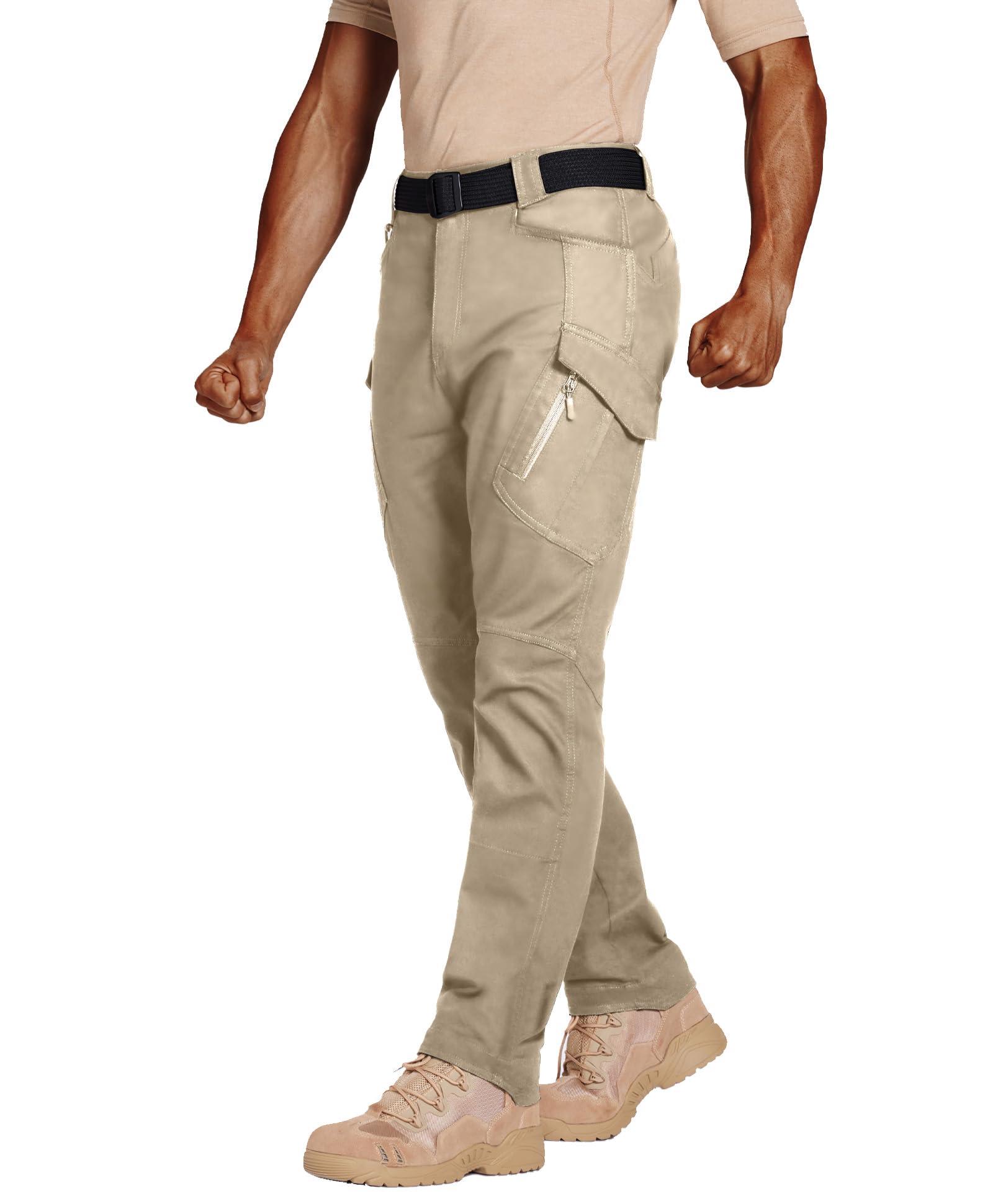 FEDTOSING Men's Tactical Pants - 9-Pocket Cotton Cargo Work Pants, Military Combat Trousers with Stretch & Rip-Stop Fabric for Hiking, Outdoor & Workwear | Durable for Active Duty, Hunting & Everyday Use