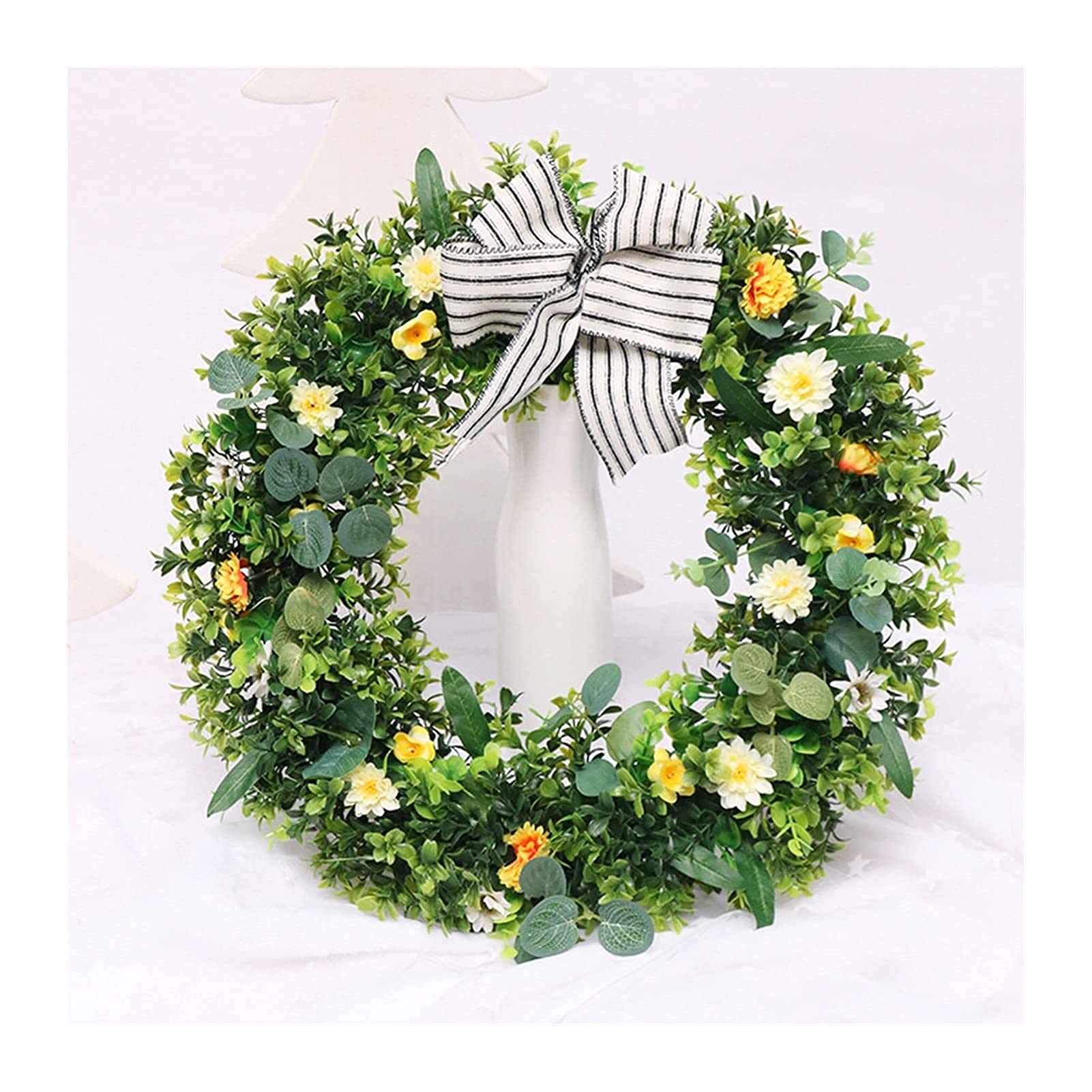 Artificial Christmas Garland Wreath - Pastoral Holiday Decor for Home, Wedding, Hotel, Window & Door - Bicycle Wreath Style - Perfect for Christmas Tree, Mantel & Festive Party Decorations