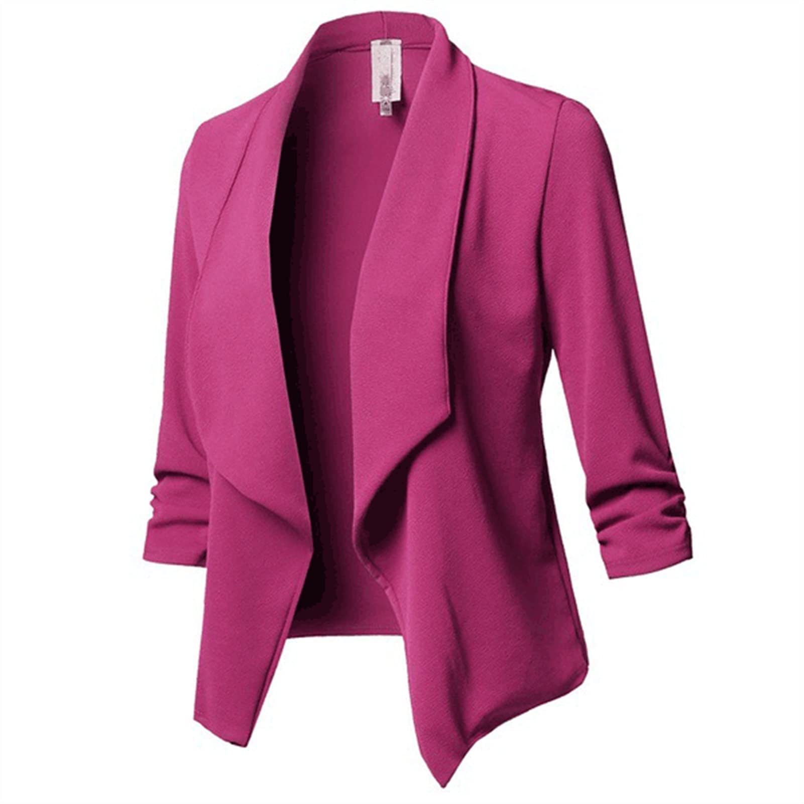 WDBBY Women's Plus Size Slim Blazer Jacket - Spring Solid Color Suit Jacket for Office & Casual Wear | XXL (Color A)