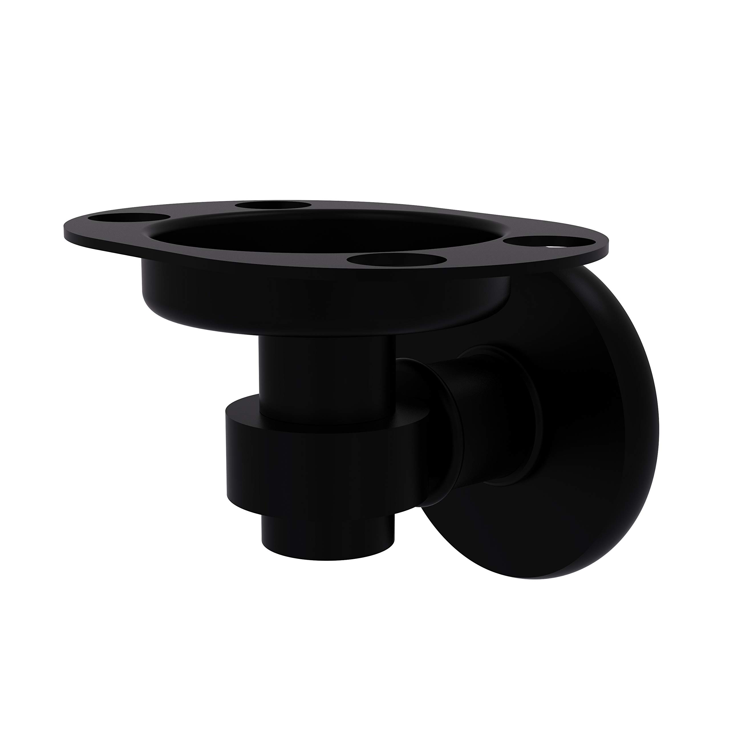 Allied Brass Continental Collection Tumbler Toothbrush Holder - Matte Black Bathroom Organizer for Modern Vanity & Countertop Storage