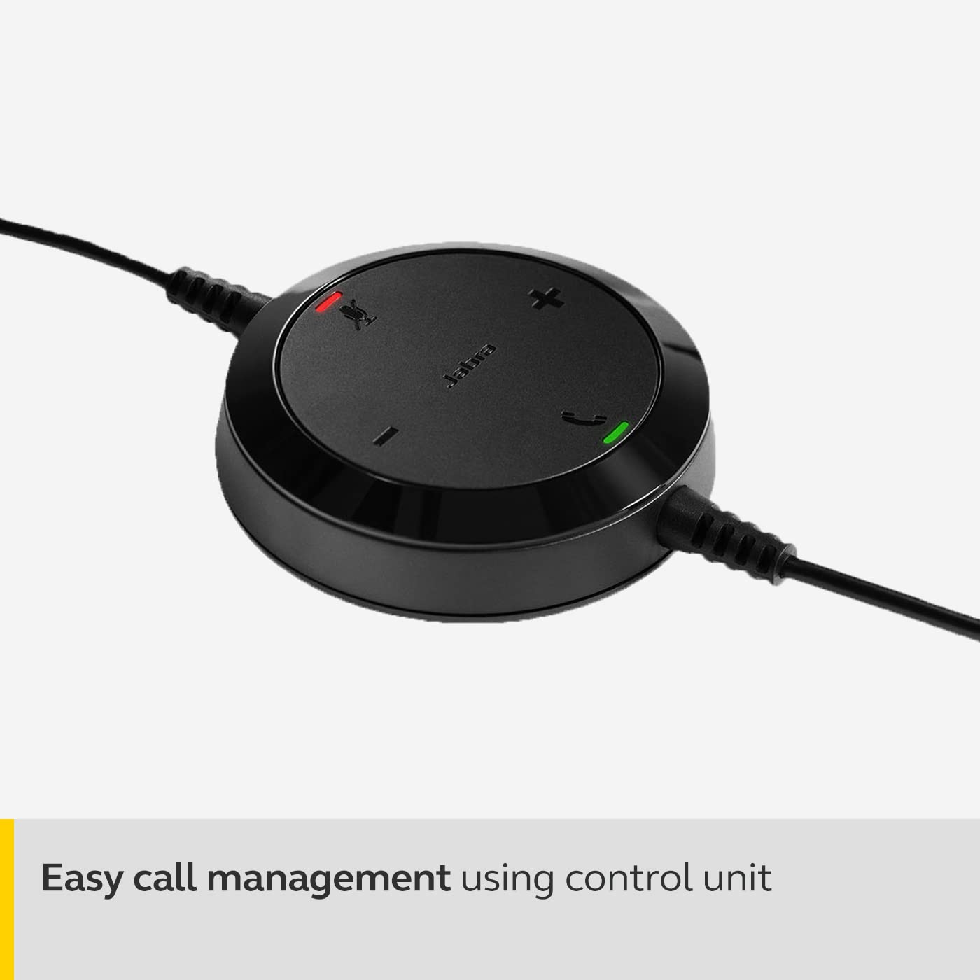 Jabra Evolve 20 UC Stereo Wired Headset with Microphone - Noise Cancelling Office Headphones for Calls & Music (Black) - Perfect for Remote Work, Video Conferencing & PC Gaming