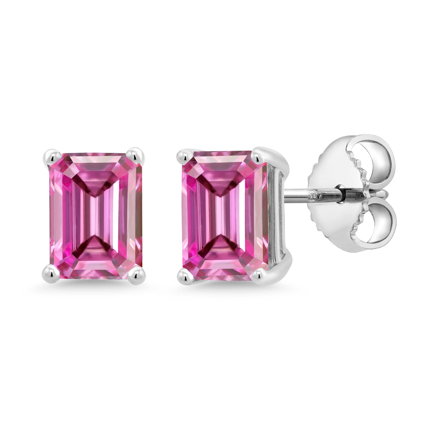 7X5MM Emerald Cut Gemstone Stud Earrings for Women & Men - 925 Sterling Silver Birthstone Jewelry | Perfect Gift for Mom, Wife, Her | Elegant Fine Jewelry for Everyday Wear & Special Occasions