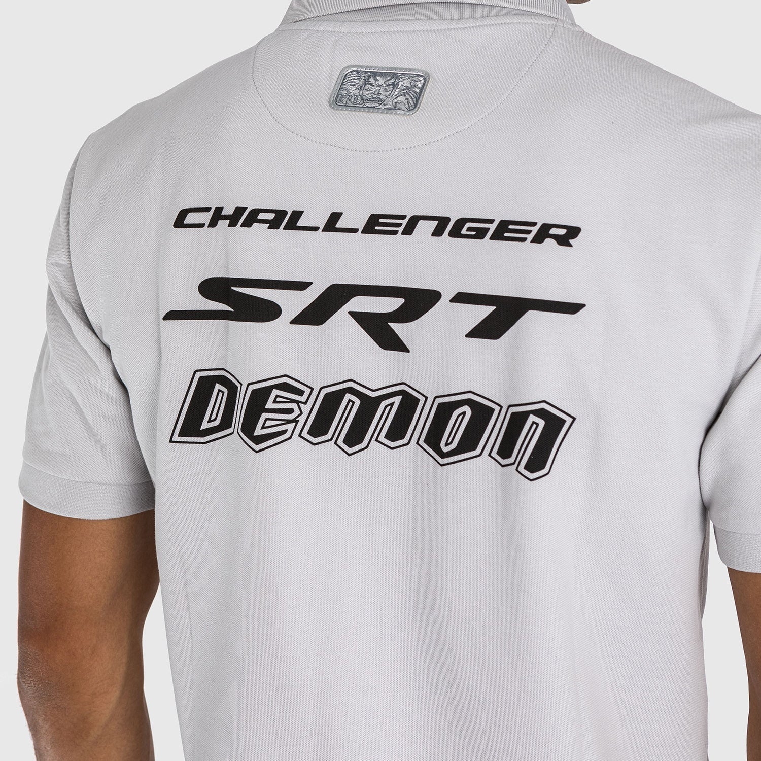 Venum x Dodge Demon 170 Men's Performance Polo Shirt - Breathable Quick-Dry Grey Athletic Shirt for Gym, Workout & Casual Wear