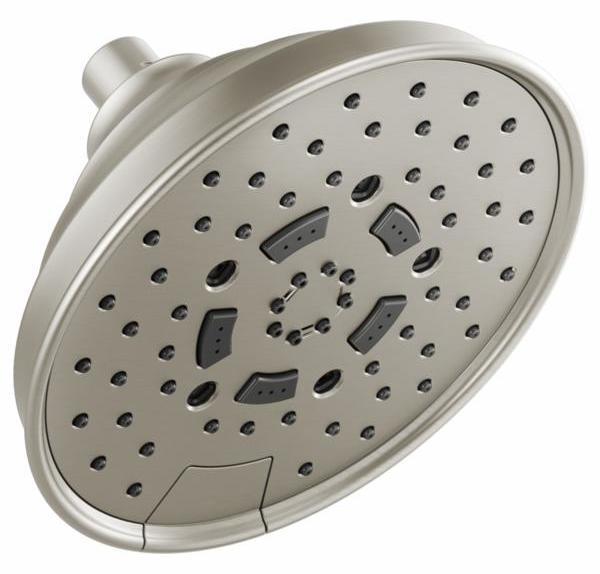 Brizo Luxe Nickel 5-Function Shower Head - 2.5 GPM Water-Saving Design with H2OKinetic Technology for a Spa-Like Experience | Perfect for Bathroom Renovation & Luxury Home Upgrade