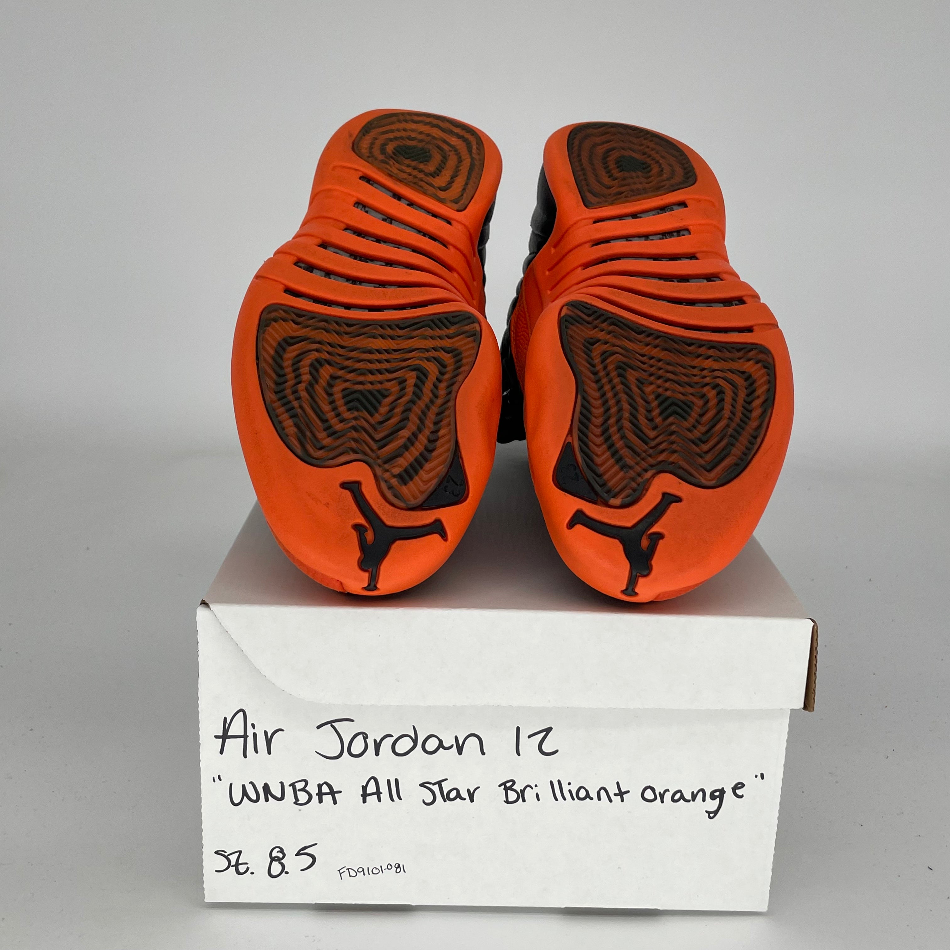 AIR JORDAN 12 WNBA All-Star Basketball Shoes - Brilliant Orange - Women's Size 8.5/10W - Style FD9101-081 - Perfect for Court Play & Streetwear Fashion