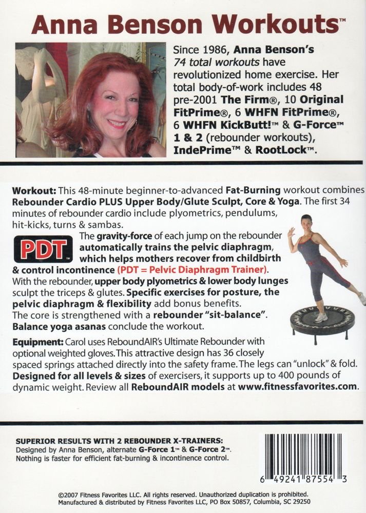 G-Force Fitness Favorites Vol. 2 - Rebounder, Sculpt & Yoga Workout DVD for Home Exercise | Cardio, Strength Training & Relaxation