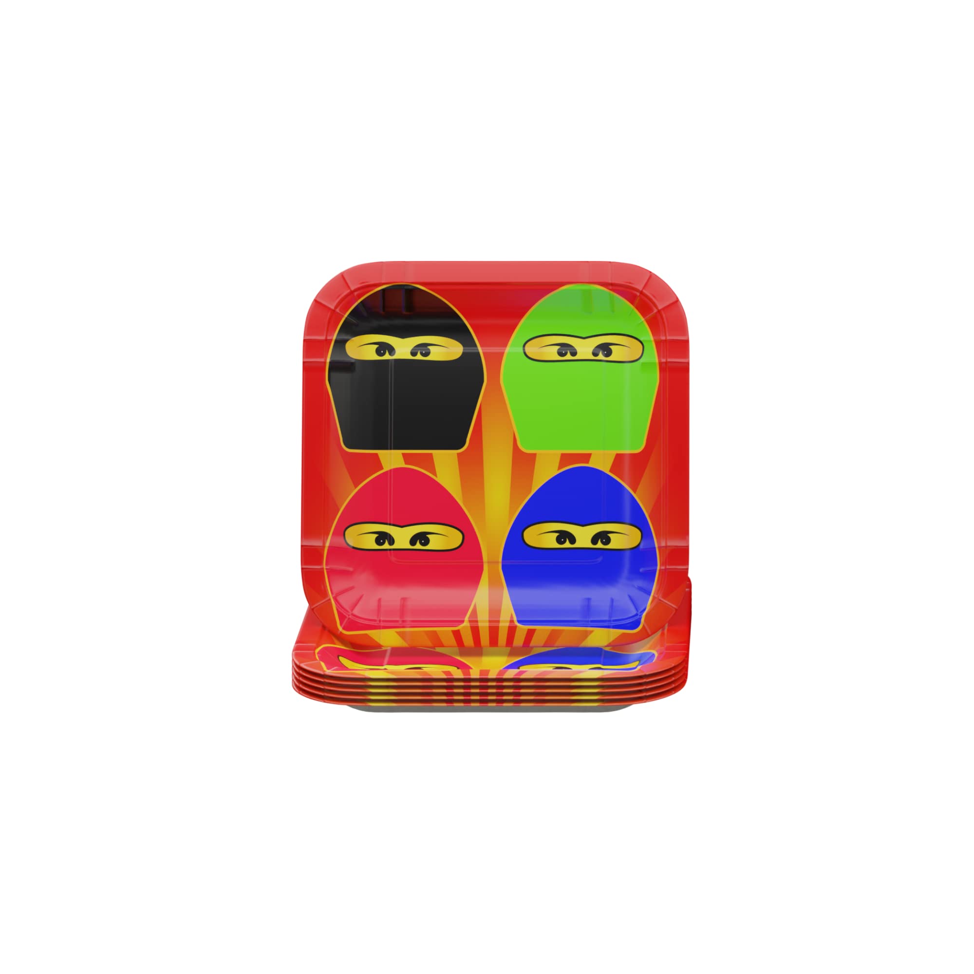 Blue Orchards Ninja Master Value Party Supplies Pack (60 Pieces for 16 Guests) - Ninja Themed Birthday Party Decorations, Ninja Plates & Napkins Set, Spy Theme Party Supplies - Perfect for Kids Birthday Parties, Themed Events & Costume Celebrations