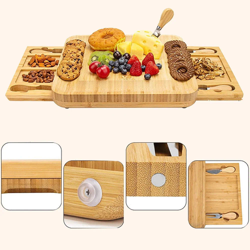 2-Piece Bamboo Cheese Board Set - 13