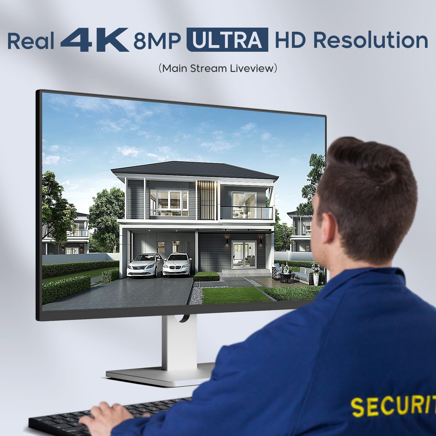 4K 8CH POE NVR 7608 - 8 Channel PoE Network Video Recorder with 2TB HDD, 4K/5MP/4MP/3MP/1080P HD, H.265+, Human & Vehicle Detection, Audio Support - Ideal for Home Security & Business Surveillance Systems