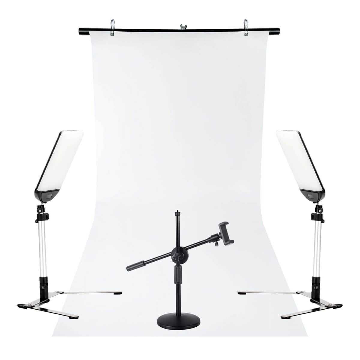 MOBI LED Table Top Light Panel - 2 Pack White Photography Lighting Kit for E-Commerce Product Shooting, YouTube Videos & Studio Photography