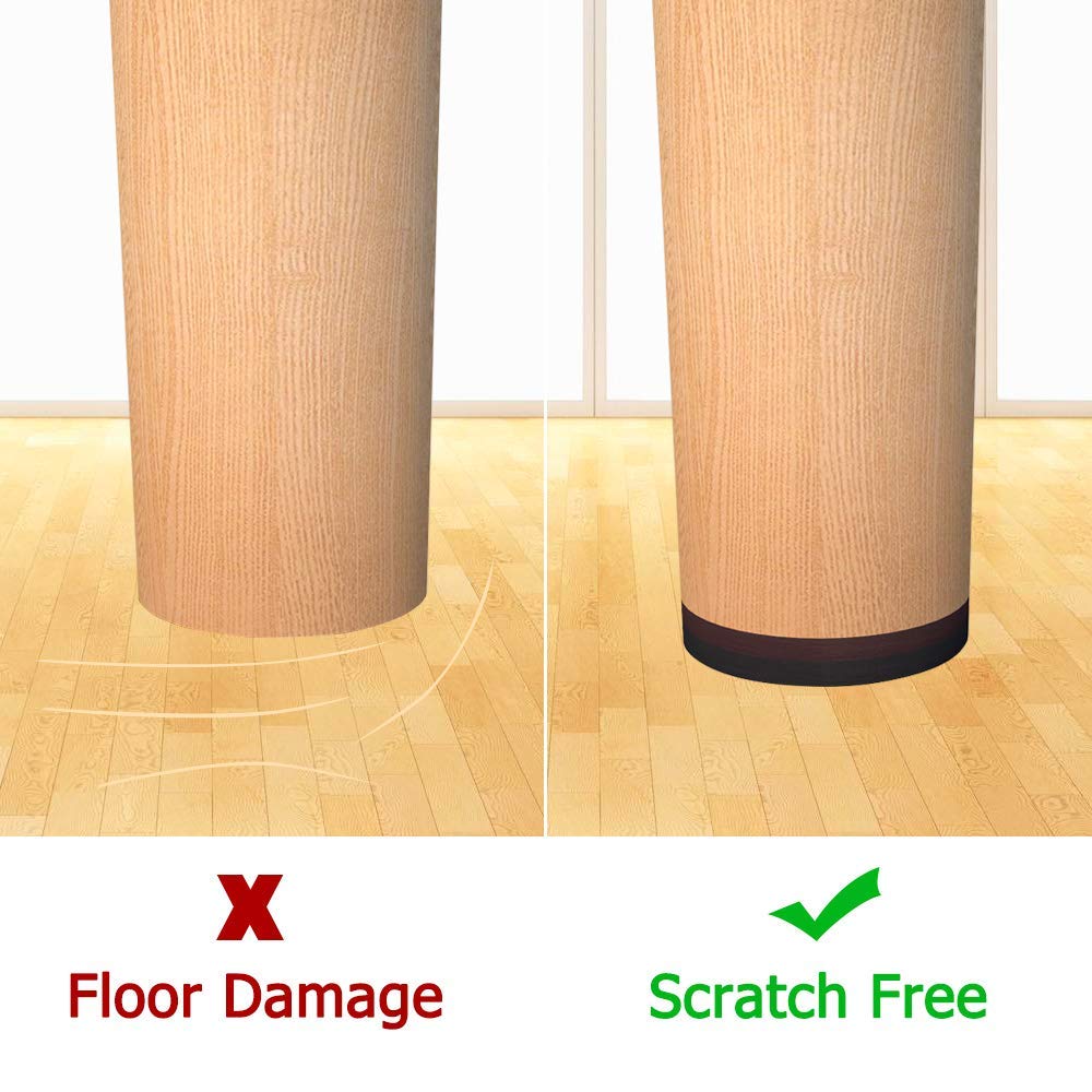 Yelanon Non Slip Furniture Pads - 28 Pack 2 Inch Self Adhesive Rubber Grippers for Chair & Couch Legs, Anti-Skid Hardwood Floor Protectors for Furniture Movement Prevention | Perfect for Living Room, Bedroom & Office Use