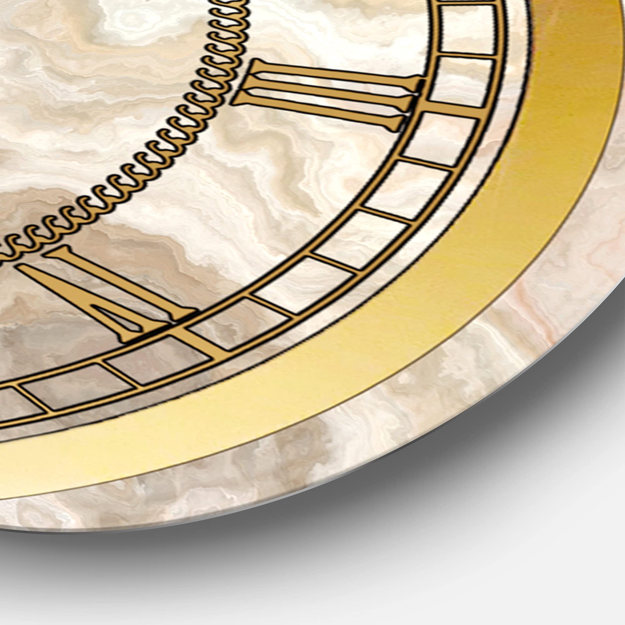 DesignQ White Onyx Natural Marble Wall Clock - Elegant Home Decor for Bedroom, Bathroom, Office & Living Room | Perfect Gift for Housewarming & Interior Design