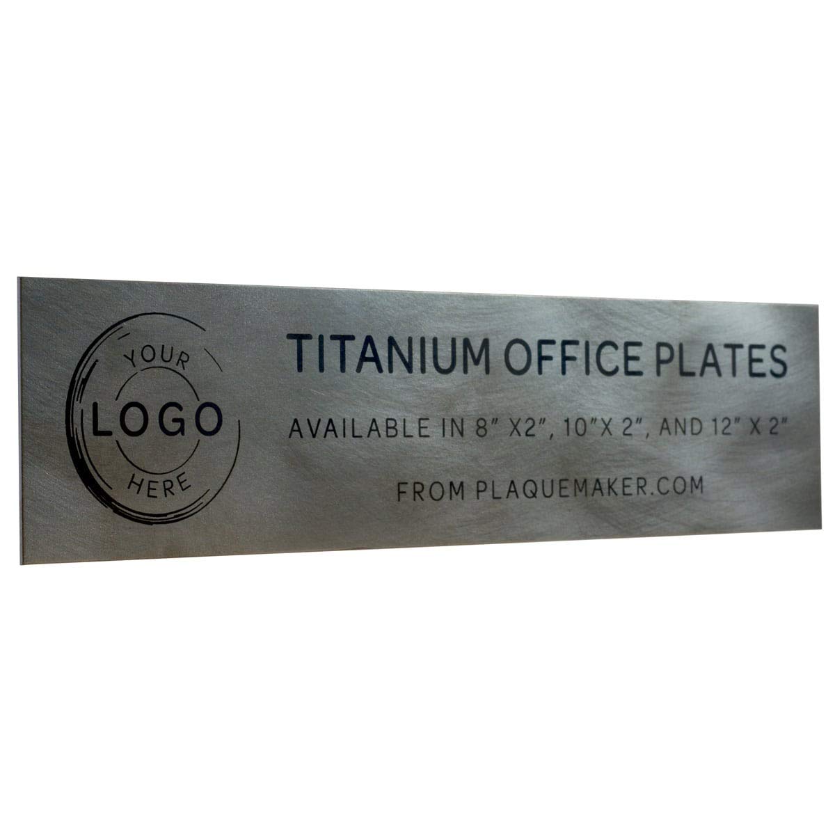 Premium Titanium Office Plates - 10 x 2 Inch Professional Name Badges for Corporate, Business Meetings & Office Decor