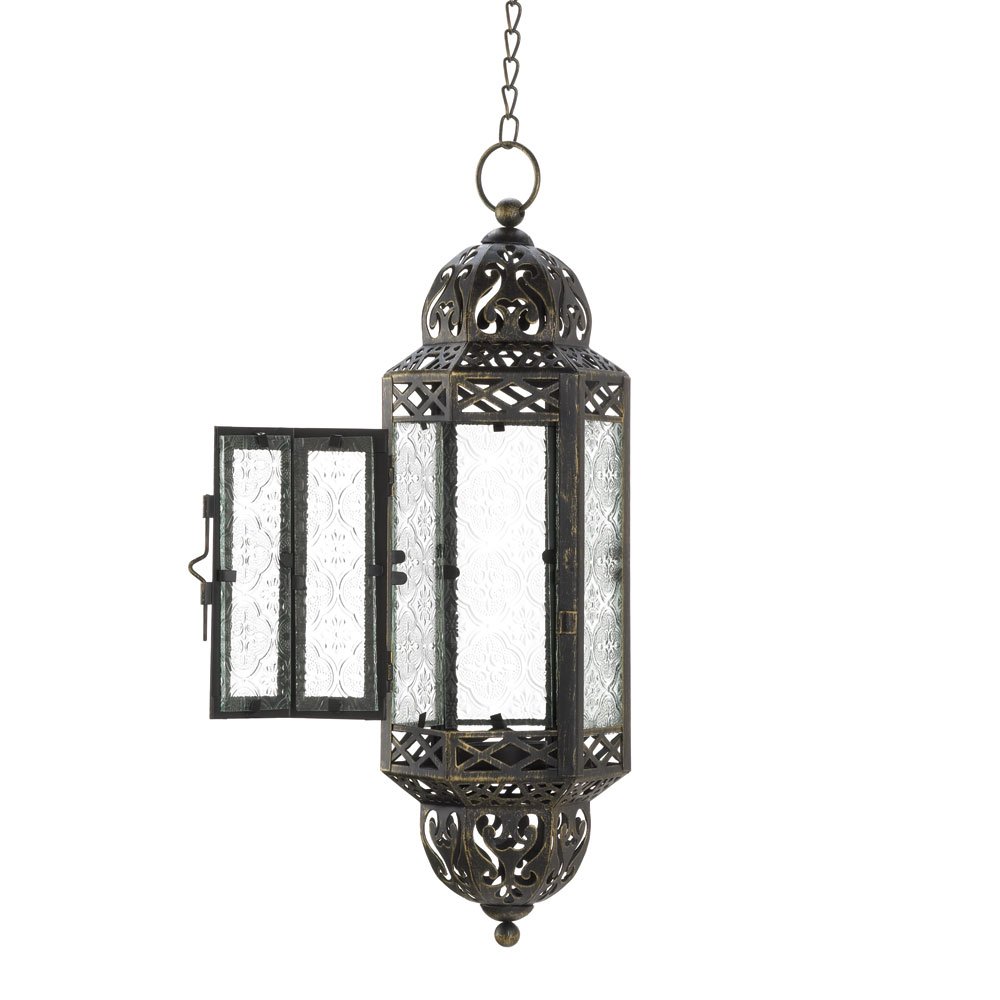 10-Pack Victorian Hanging Cable Lanterns - Antique Outdoor Lighting for Garden, Patio, Porch & Backyard Decor - Weather-Resistant Metal Finish