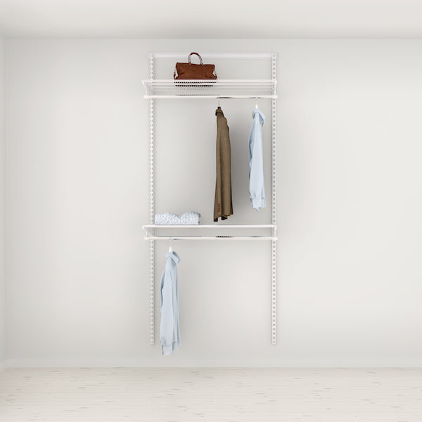 Elfa Basic Wardrobe 1 - 90cm Closet Organizer System with Shelves & Hanging Rod - €188.19 - Perfect for Bedroom Storage & Closet Organization
