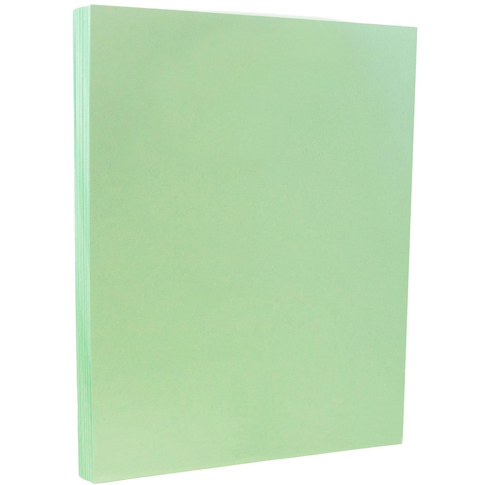 JAM PAPER Vellum Bristol 110lb Cardstock - 8.5 x 11 Inches Coverstock - 241 GSM - Green - 250 Sheets per Ream - Perfect for Scrapbooking, Invitations, Greeting Cards & DIY Crafts
