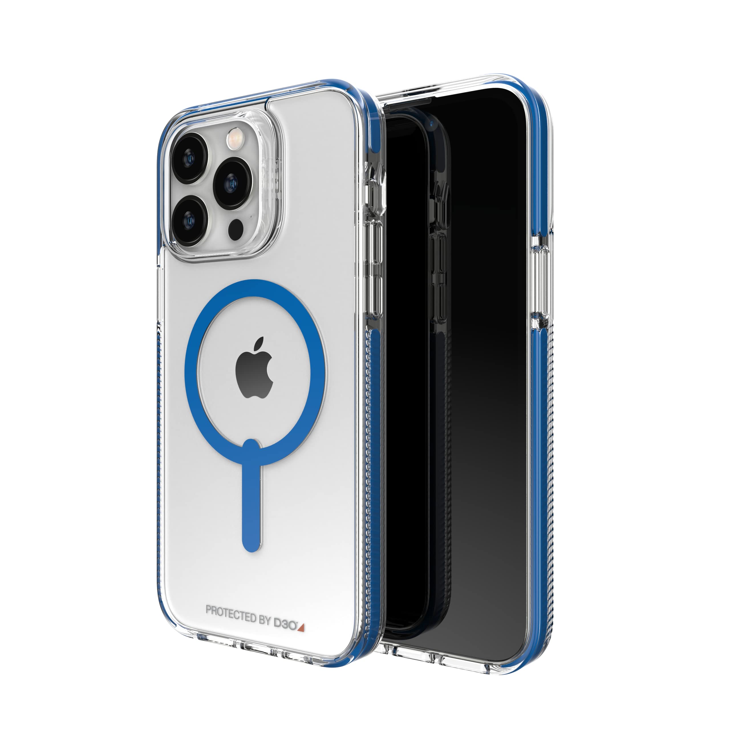 ZAGG Gear4 Santa Cruz Snap D30 Protective Case for iPhone 14 Pro Max - Slim Shockproof Cover with Wireless Charging & MagSafe Compatibility (Blue) - Perfect for Everyday Use, Travel, and Outdoor Activities