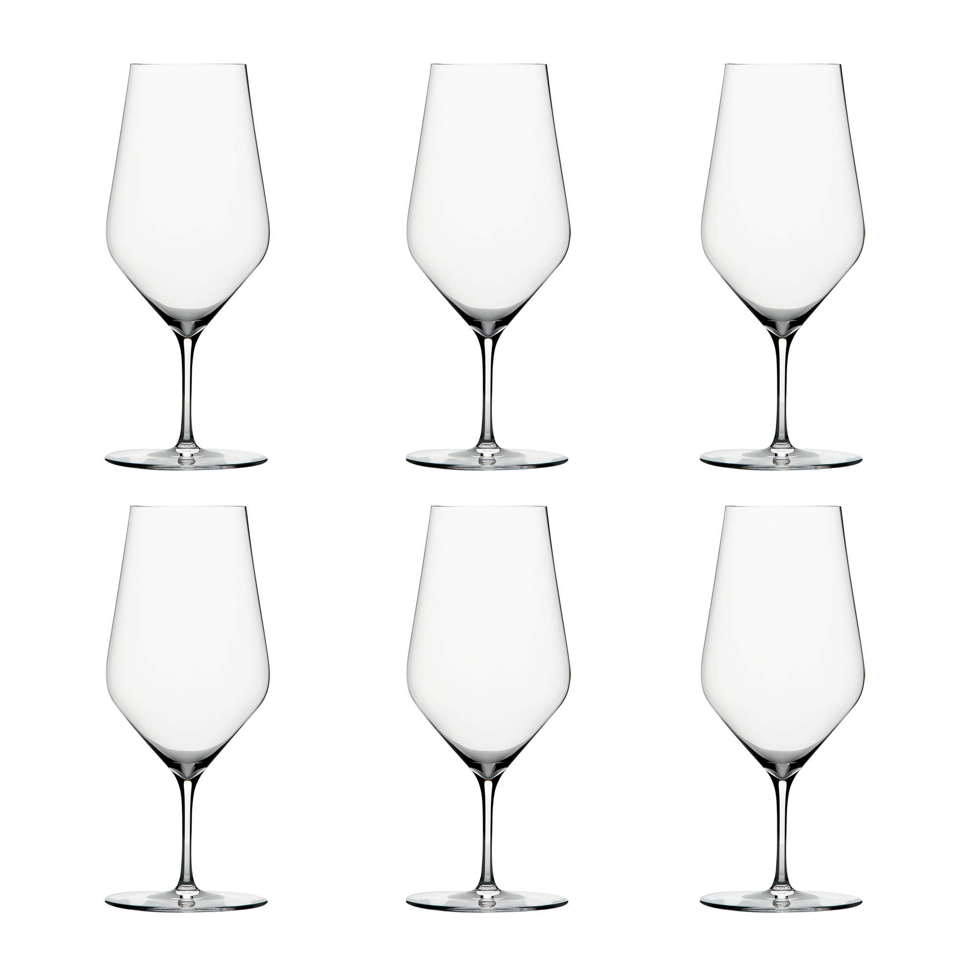 Zalto Denk'Art Hand-Blown Crystal Water Glasses Set of 6 - Premium Elegant Stemware for Fine Dining, Wine Tasting & Luxury Home Entertaining