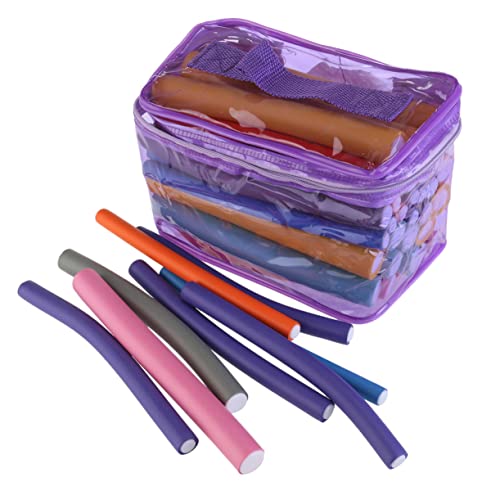 LALAFINA No Heat Hair Rollers Set - 42pcs Flexible Spiral Hair Curlers for Natural Curls, Heatless Hair Curling Rods for Overnight Styling - Perfect for Home, Salon, and Travel Use