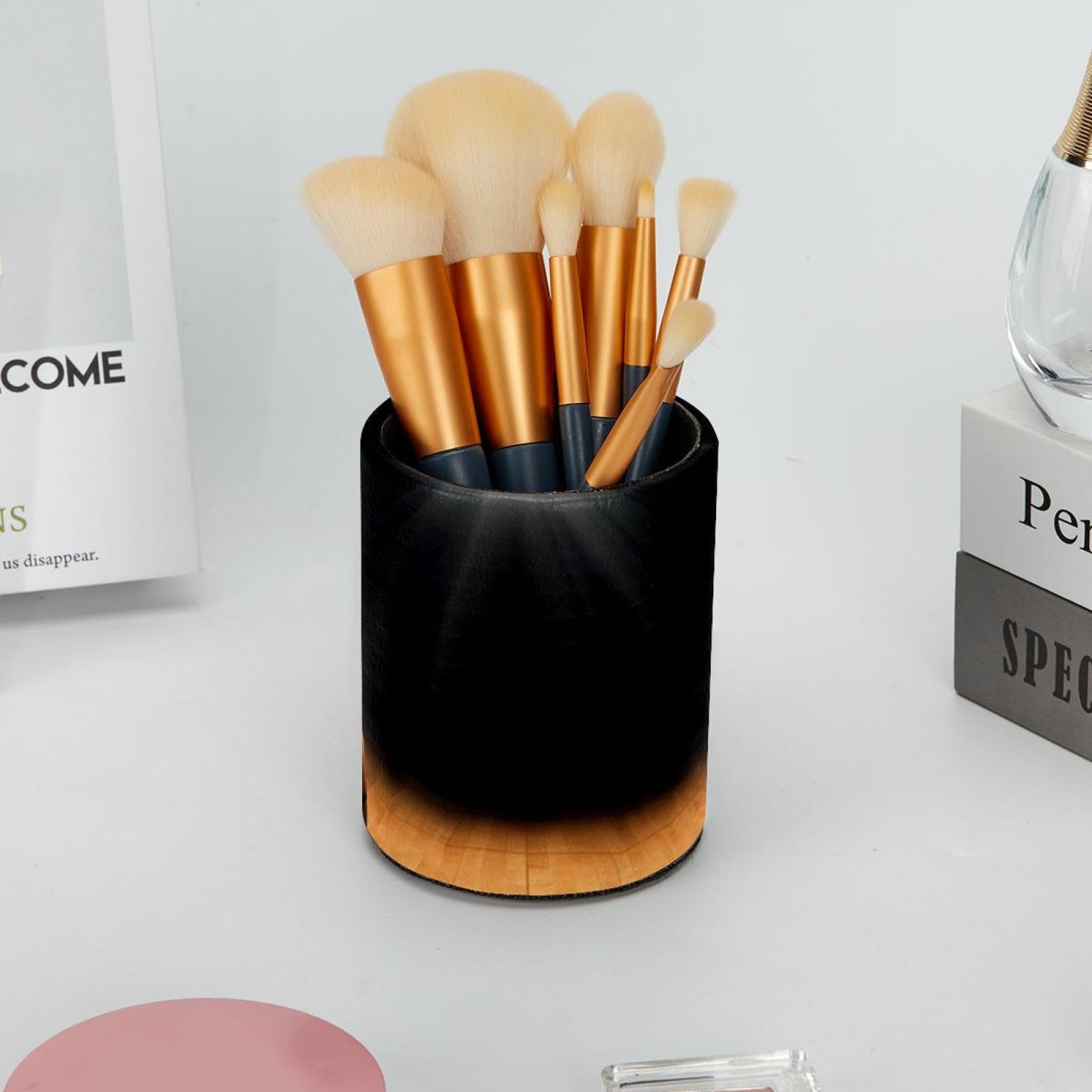 Basketball Wooden Pen Holder for Desk - Stylish Pencil Organizer for Office, Home & School Supplies - Perfect Desk Accessory for Work, Study & Gift Giving