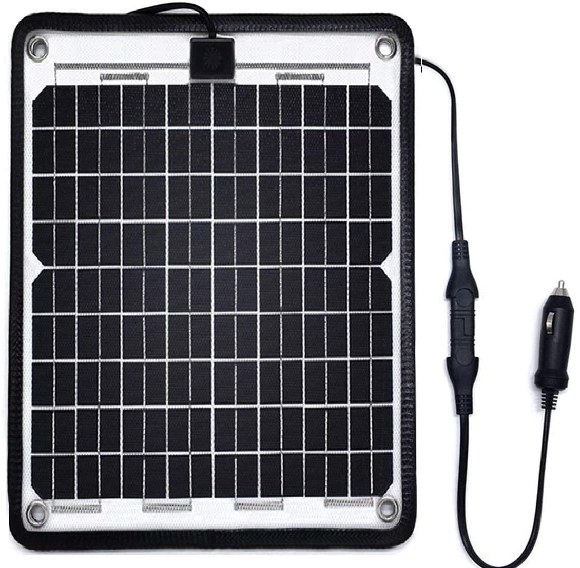 SolarEnz 10W 24V Solar Battery Charger - Waterproof Trickle Charger for Trolling Motors, Boats, RVs & Marine Applications | Perfect for Travel Trailers, Monitoring Buoys & Off-Grid Power | Plug & Play Design with Auto Regulation | Ideal for Camping, Fishing & Outdoor Adventures
