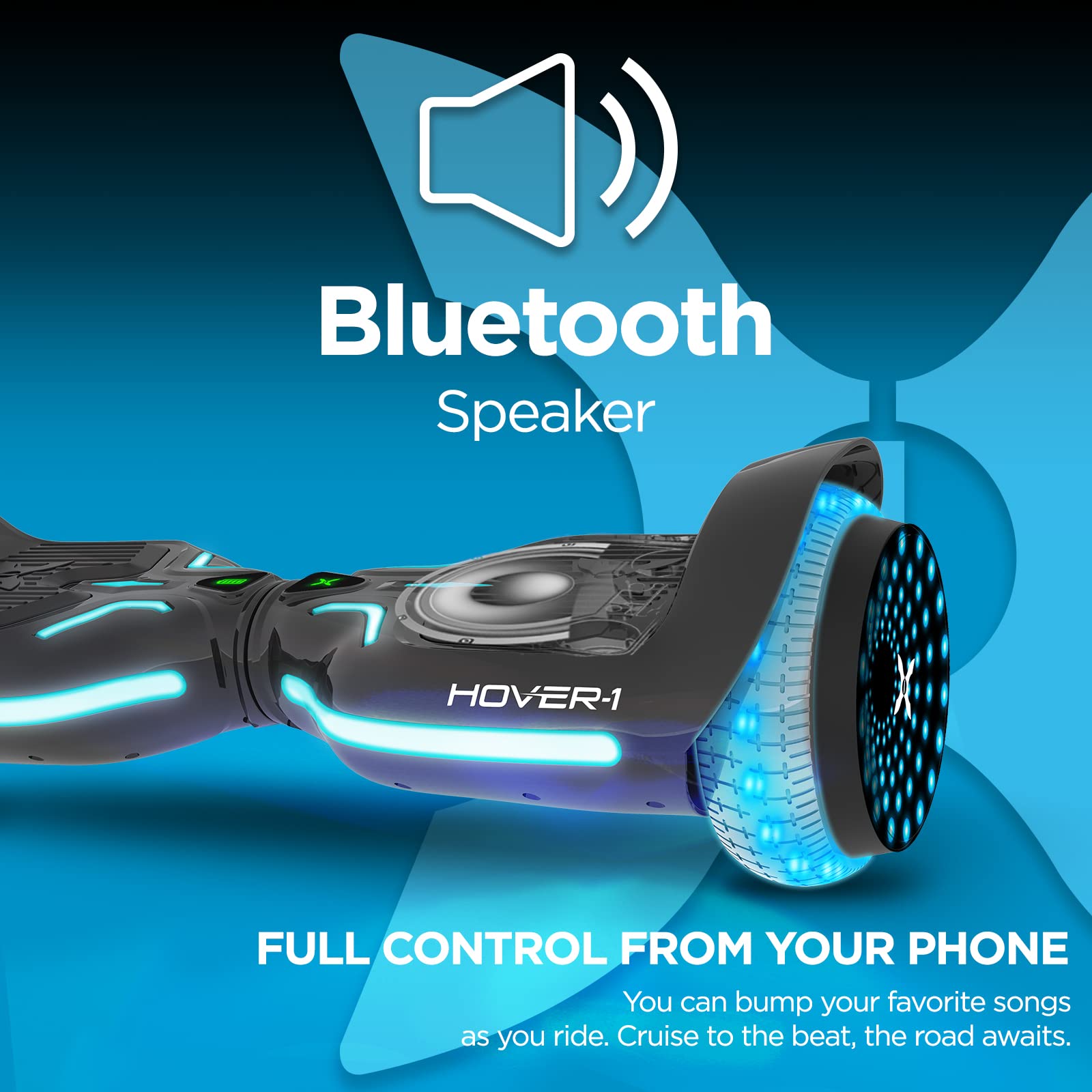Hover-1 H1-100 Self-Balancing Electric Scooter with Infinity LED Wheel Lights - Perfect for Commuting, Campus Travel & Outdoor Fun