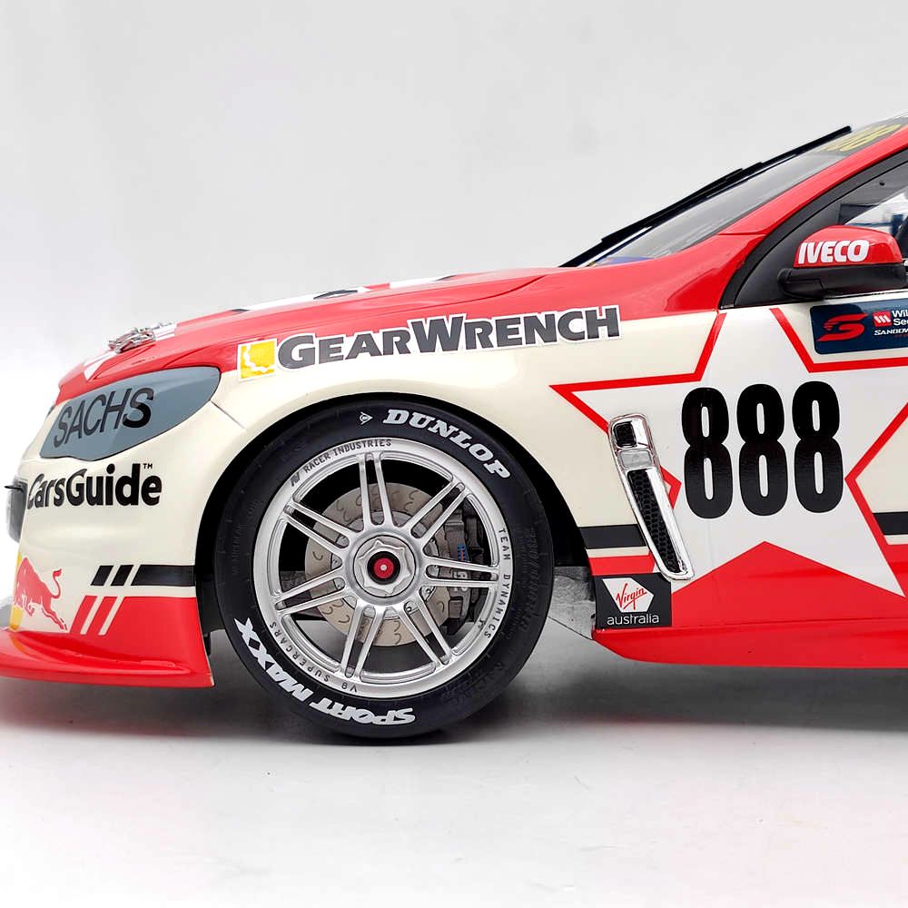 1:12 Scale Holden VF Commodore Team Vortex 2017 Sandown 500 Retro Round B12H17S Diecast Model Car - Collectible Resin Toy for Adults, Perfect Gift for Racing Fans & Car Enthusiasts - Ideal for Display, Racing Collections, and Nostalgic Home Decor