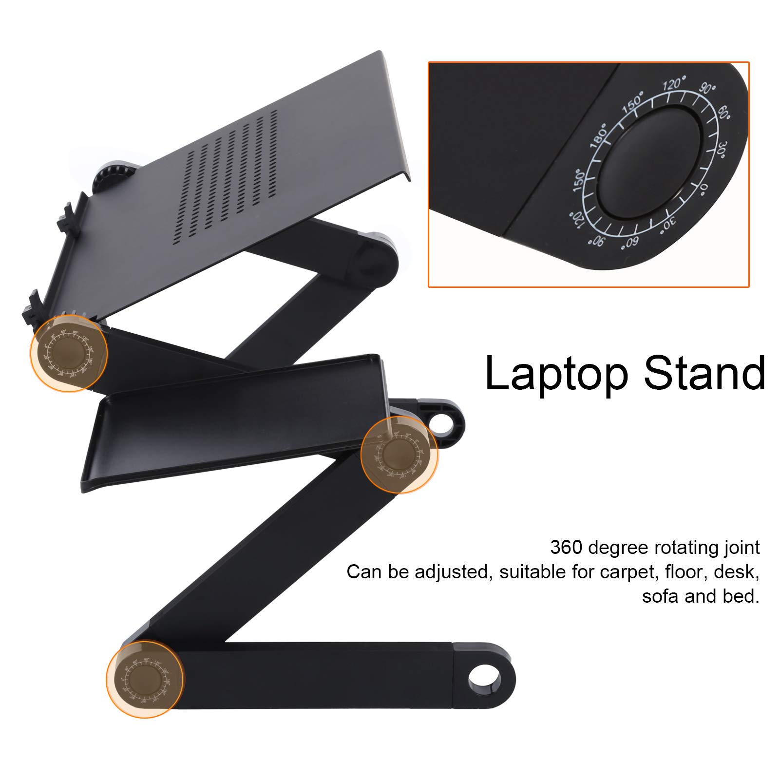 Aluminum Alloy Foldable Laptop Stand - Portable Laptop Desk for Home, Office, Travel, and Ergonomic Workspace Setup