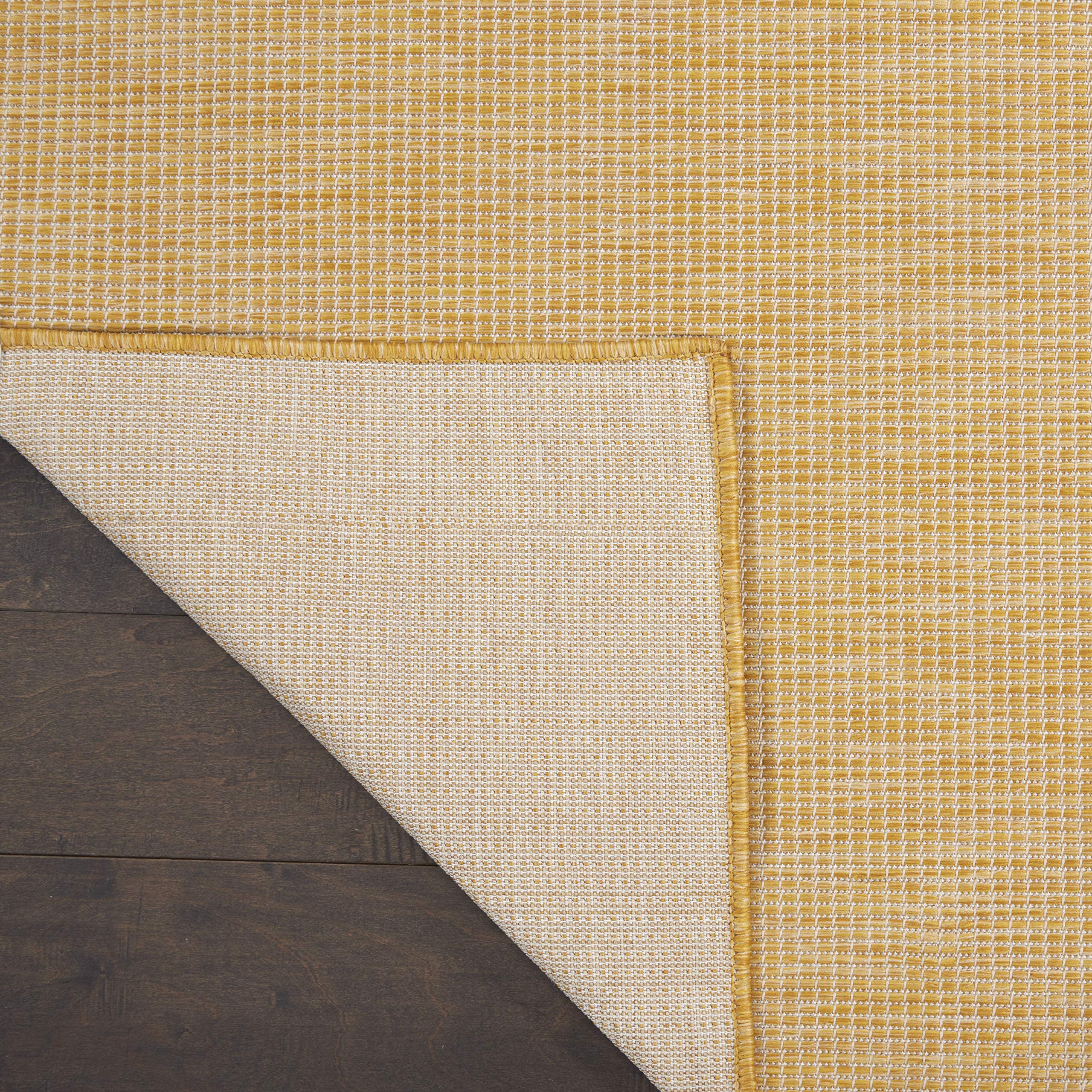 Nourison Positano 4' x 6' Indoor/Outdoor Area Rug - Yellow, Easy to Clean, Non-Shedding for Living Room, Bedroom, Dining Room | Perfect for Backyard, Deck & Patio Use (4x6)