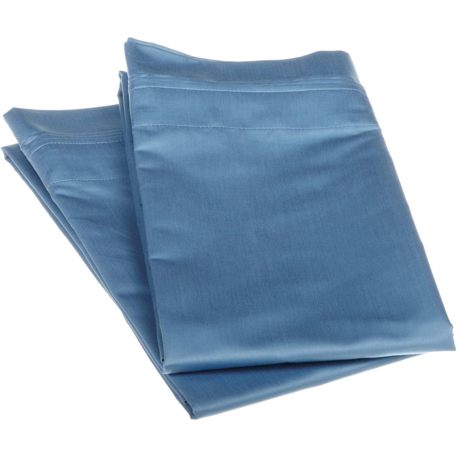Premium 1000 Thread Count Egyptian Cotton Pillowcase Set - King Size, Soft Medium Blue - Luxury Bedding for Hotels & Upscale Home Decor