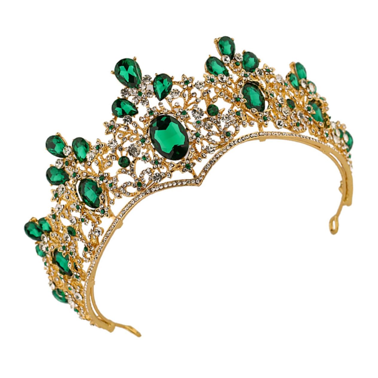 Vintage Baroque Bridal Headband with Rhinestones & Pearls - Elegant Wedding Hair Jewelry for Brides, Princess Crown Headpiece - Perfect for Weddings, Prom, Pageants, and Special Occasions