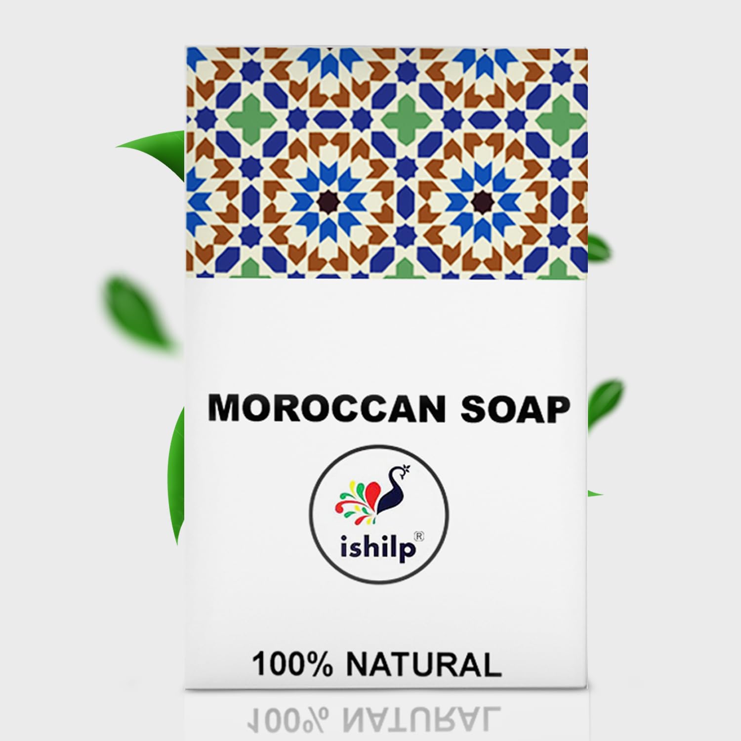 iShilp Moroccan Black Soap Pack of 2 - Natural Skin Care Soap with Vitamin E for Men & Women | Exfoliating & Moisturizing Body Wash for Spa, Shower & Daily Cleansing
