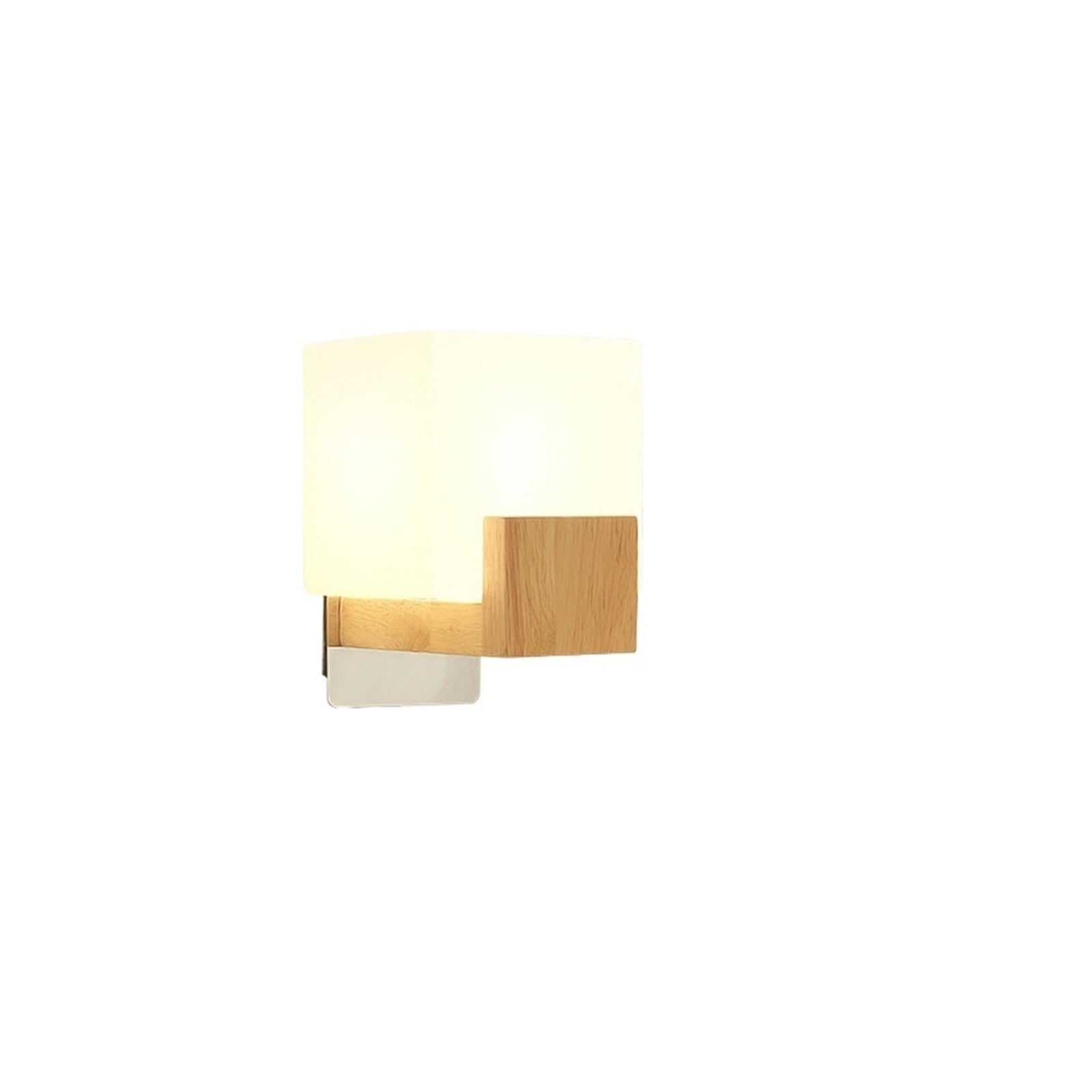 Modern LED Wooden Wall Lamp - Acrylic Bedside Lighting for Living Room, Bedroom, Aisle & Balcony - Creative Glass Wall Light in Warm White - Perfect for Ambient Lighting & Home Decor