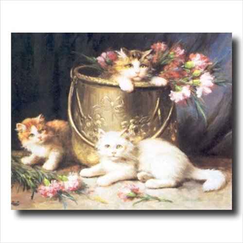 Mischief Maker Cat Baby Kitten Framed Wall Art Print - Cute Animal Nursery Decor for Kids Room, Baby Shower Gift & Home Decoration