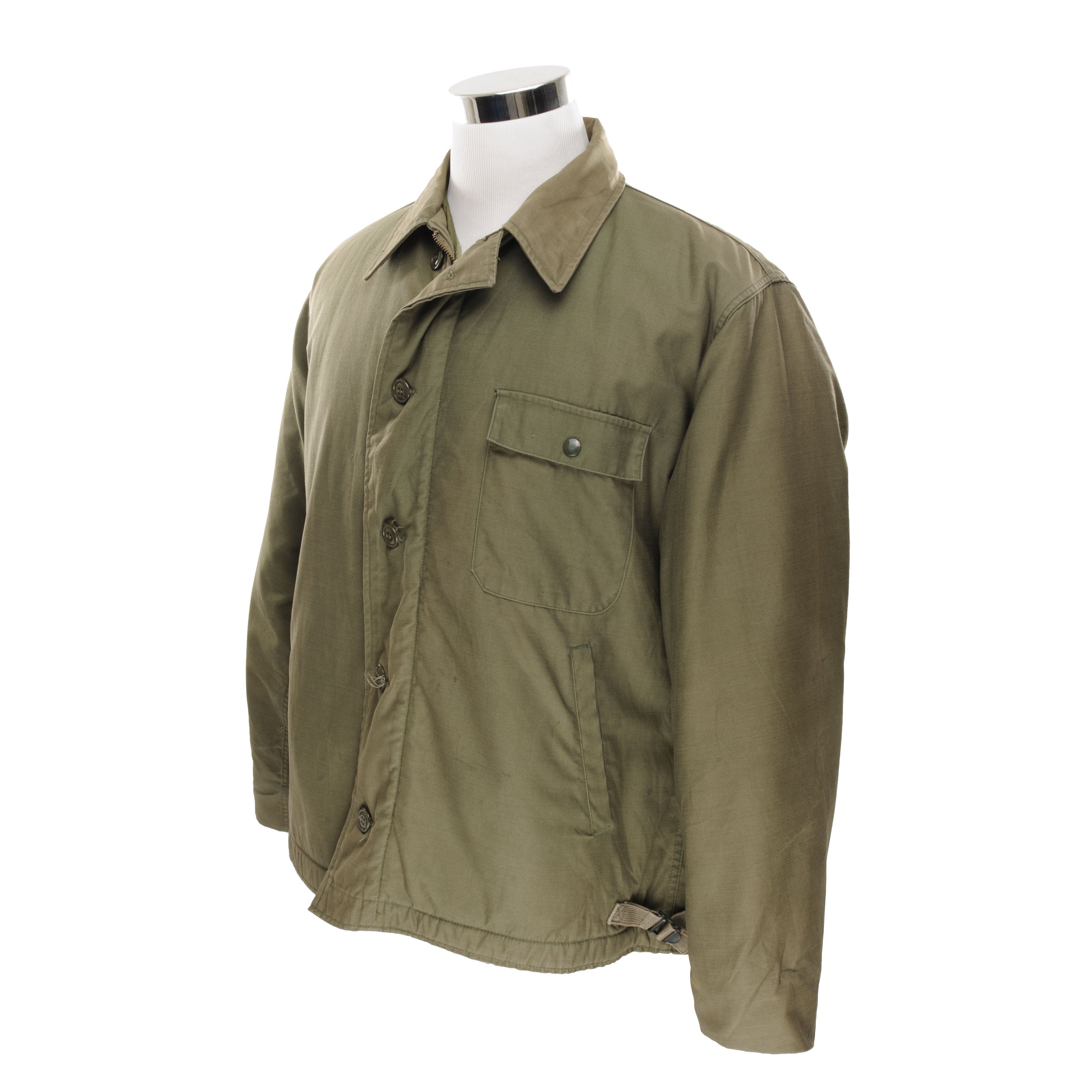 Vintage US Navy A2 Deck Jacket - Cold Weather Military Jacket (1985, Size Large) - Perfect for Outdoor Activities, Winter Wear & Military Collectors