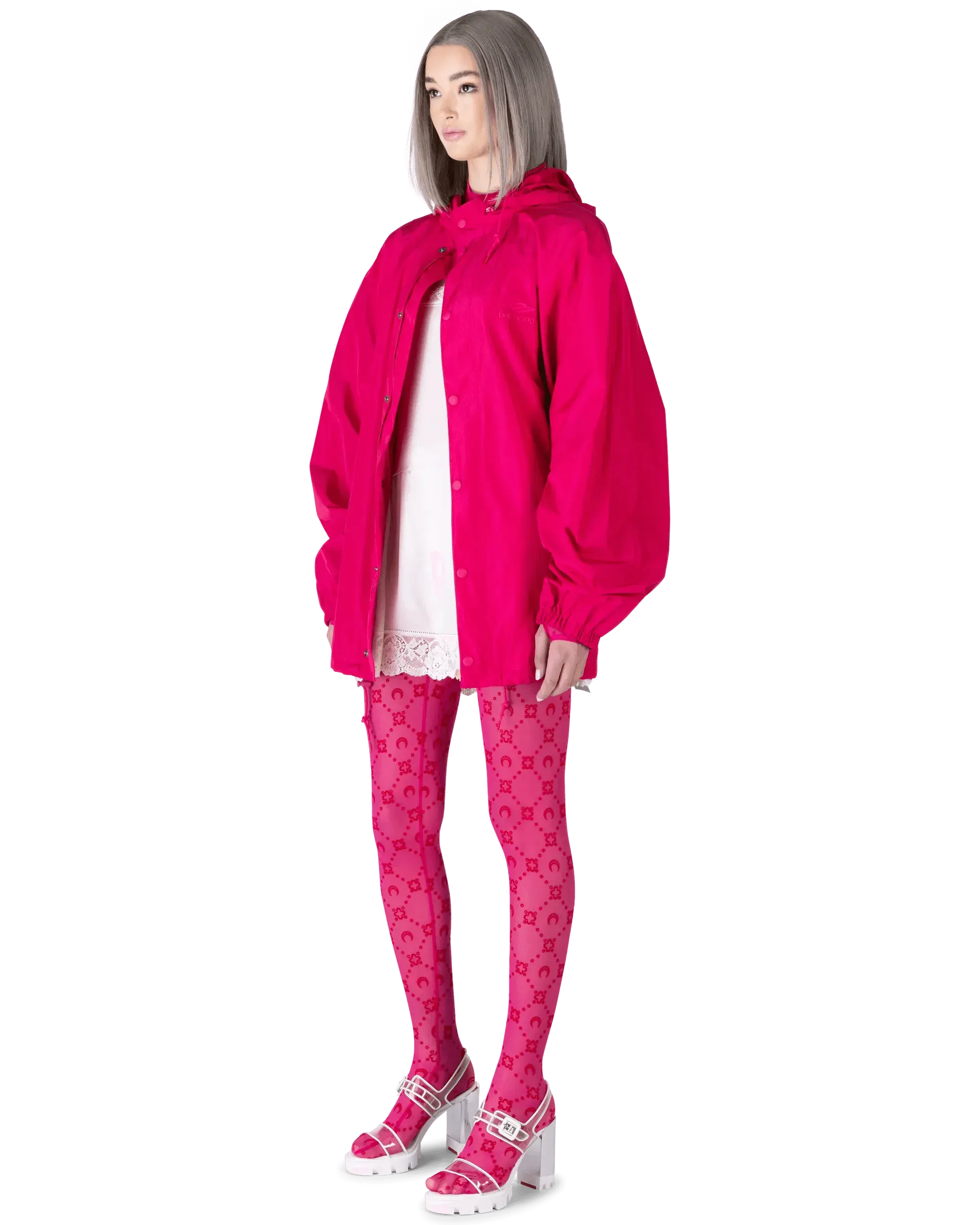 Moonogram Flocked Mesh Tights - Women's Fashion Tights for Party, Cosplay & Everyday Wear
